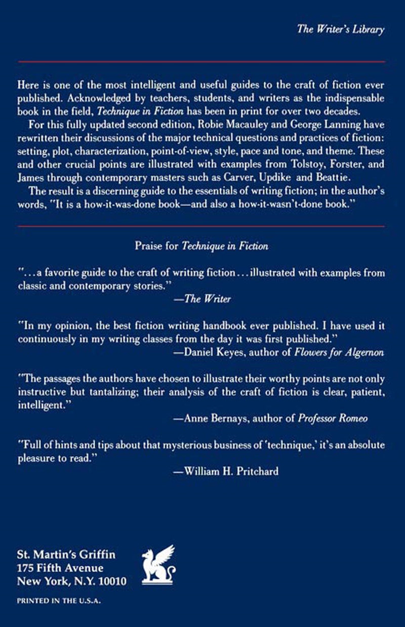 Technique In Fiction, Second Edition