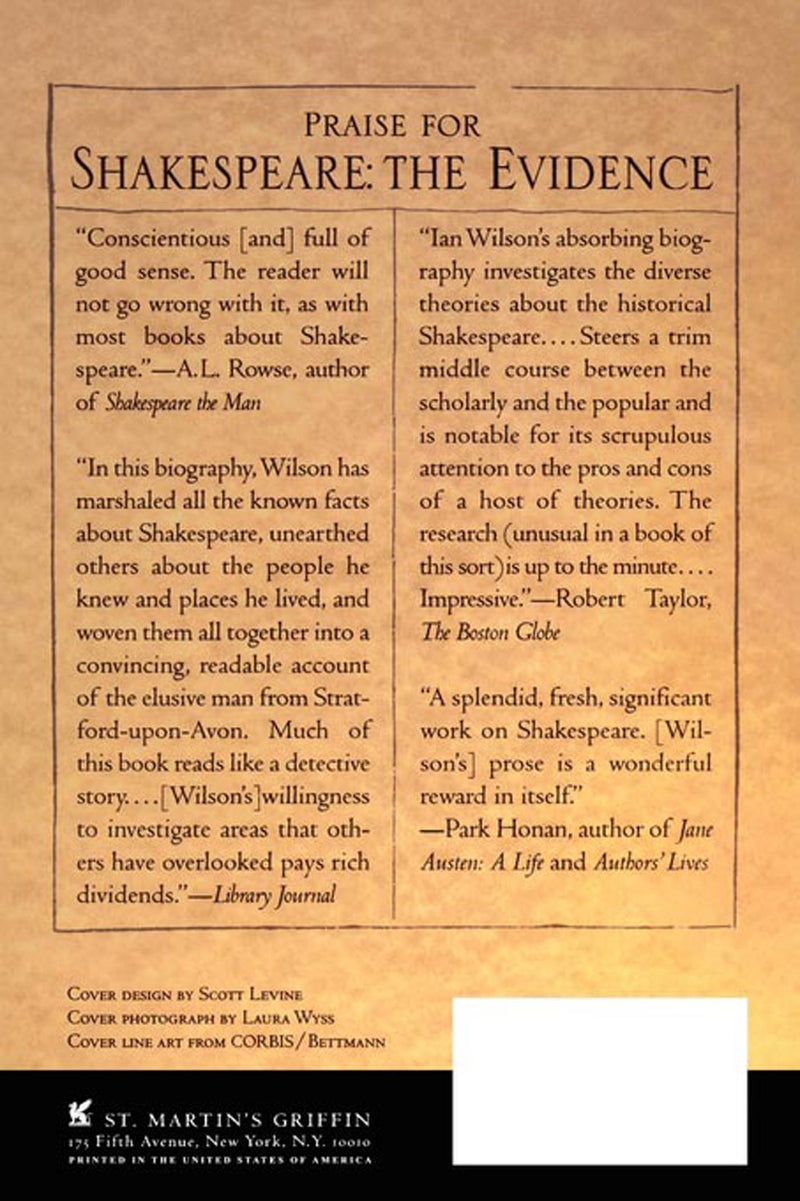 Shakespeare: The Evidence