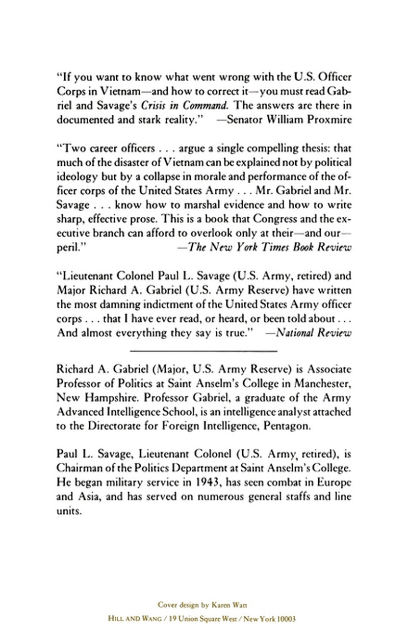 Crisis in Command