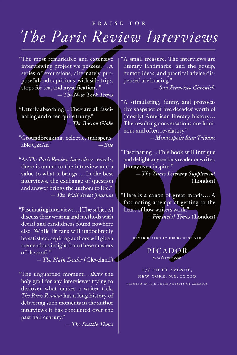The Paris Review Interviews, IV