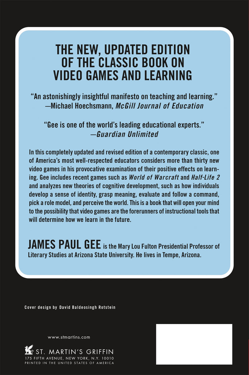 What Video Games Have to Teach Us About Learning and Literacy. Second Edition