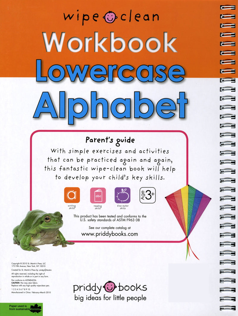 Wipe Clean Workbook Lowercase Alphabet