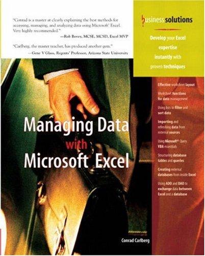 Managing Data With Excel