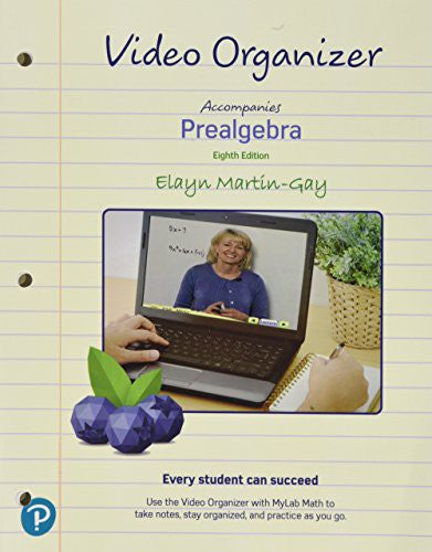 Mylab Math For Prealgebra Access Card Plus Video Organizer