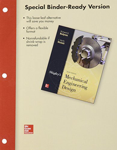 Package Loose Leaf For Shigleys Mechanical Engineering Design With 1 Semester Connect Access Card