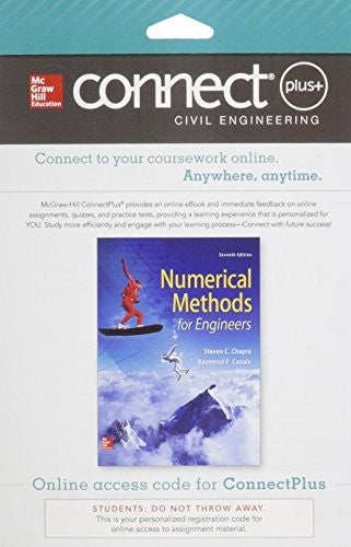 Connect 1 Semester Access Card For Numerical Methods For Engineers 7e