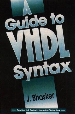 A Guide To Vhdl Syntax
