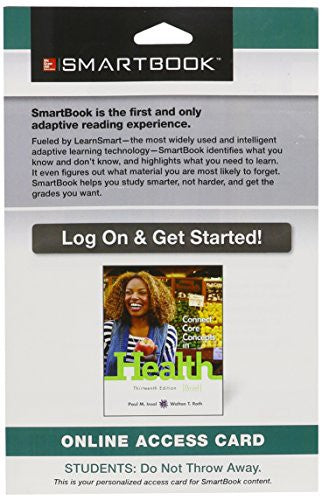 Smartbook Access Card For Connect Core Concepts In Health Brief