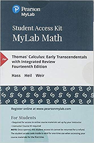 Mylab Math With Pearson Etext 24 Month Standalone Access Card For Calculus