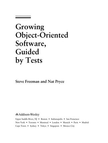 Growing Object Oriented Software Guided By Tests