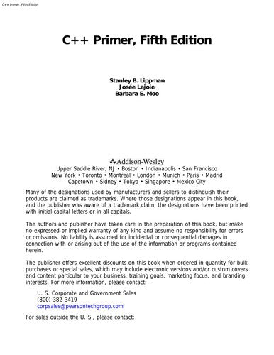 C++ Primer 5e