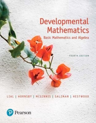 Mylab Math With Pearson Etext 24 Month Standalone Access Card For Developmental Mathematics
