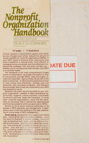 The Nonprofit Organization Handbook 2e