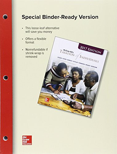 Gen Combo Ll M H Taxation Of Individuals 2017; Connect Ac; Taxact Cd Rom 8e
