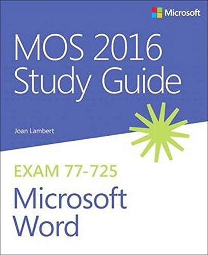 Mos 2016 Study Guide For Microsoft Word