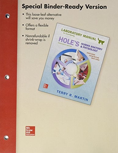 Loose Leaf Version Of Lab Manual For Holes Human Anatomy & Physiology Cat Version