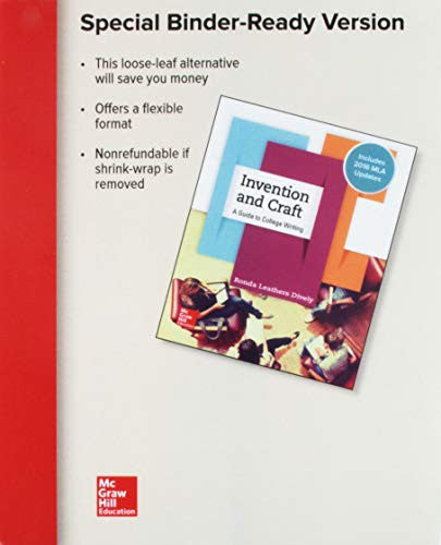 Looseleaf Invention & Craft Mla 2016 Update With Connect Composition Access Card