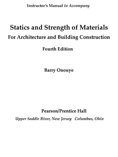 Statics & Strength Of Materials For Architecture & Building Construction