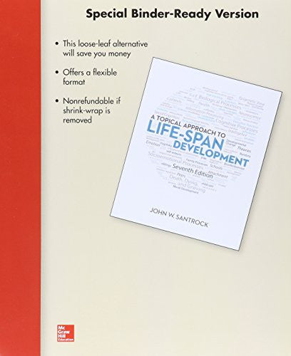 Loose Leaf For A Topical Approach To Life Span Development With Connect Access Card 7e