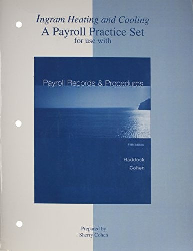 Practice Set To Accompany Payroll Records And Procedures 5e