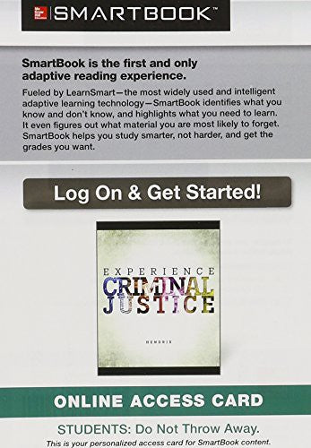 Smartbook Access Card For Experience Criminal Justice
