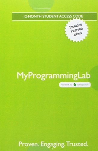 Mylab Programming With Pearson Etext Access Code Card For Starting Out With Python