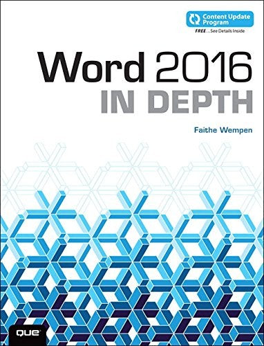 Word 2016 In Depth Includes Content Update Program