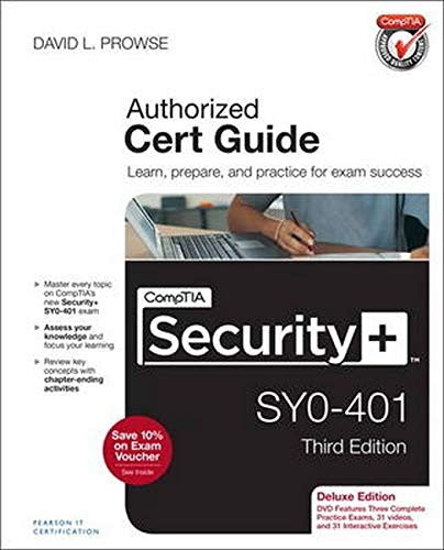 Comptia Security+ Sy0 401 Cert Guide Deluxe Edition 3e