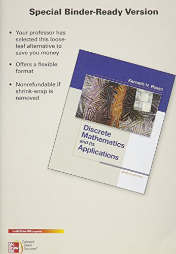 Package Loose Leaf For Discrete Mathematics & Its Applications With 1 Semester Connect Access Card 7e