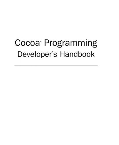 Cocoa Programming Developers Handbook