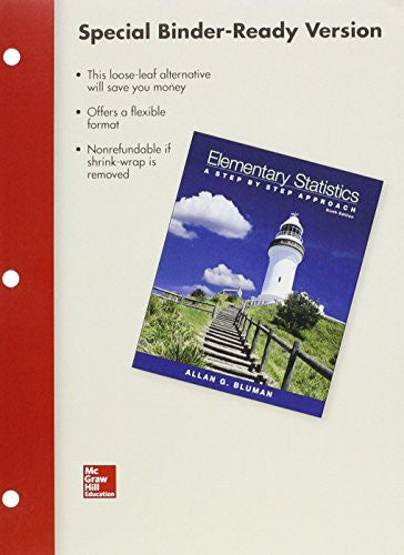Loose Leaf Elementary Statistics A Step By Step Approach With Formula Card & Connect Hosted By Aleks Access Card 9e
