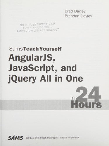 Angularjs Javascript & Jquery All In One Sams Teach Yourself