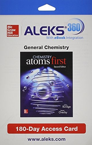 Aleks 360 Access Card 1 Semester For Chemistry Atoms First 2e