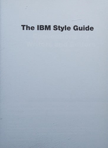 Ibm Style Guide The
