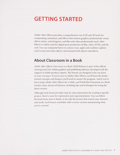Adobe After Effects Classroom In A Book 2020 Release