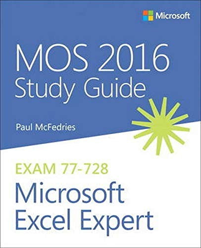 Mos 2016 Study Guide For Microsoft Excel Expert