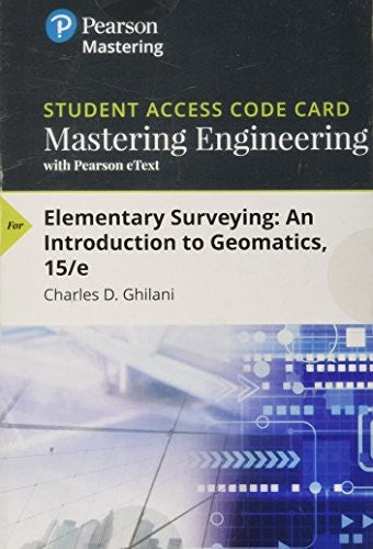 Mastering Engineering With Pearson Etext Standalone Access Card For Elementary Surveying