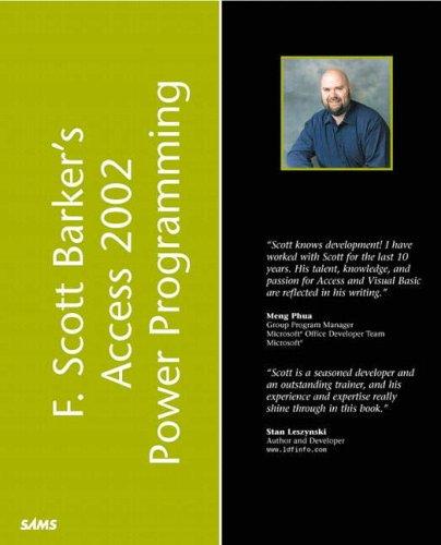 F Scott Barkers Microsoft Access 2002 Power Programming