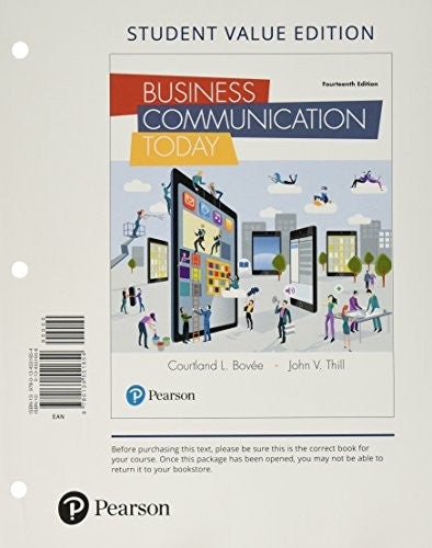 Business Communication Today Student Value Edition
