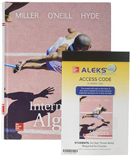 Package Intermediate Algebra With Aleks 360 52 Week Access Card 5e