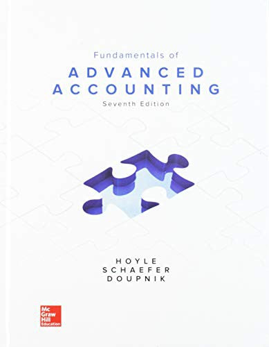 Gen Combo Fundamentals Of Advanced Accounting; Connect Access Card 7e