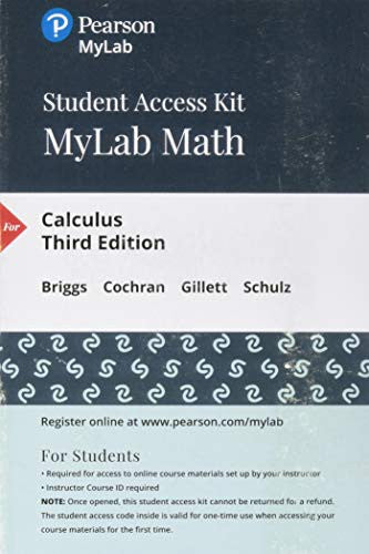 Mylab Math With Pearson Etext 24 Month Standalone Access Card For Calculus
