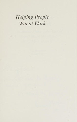 Helping People Win At Work